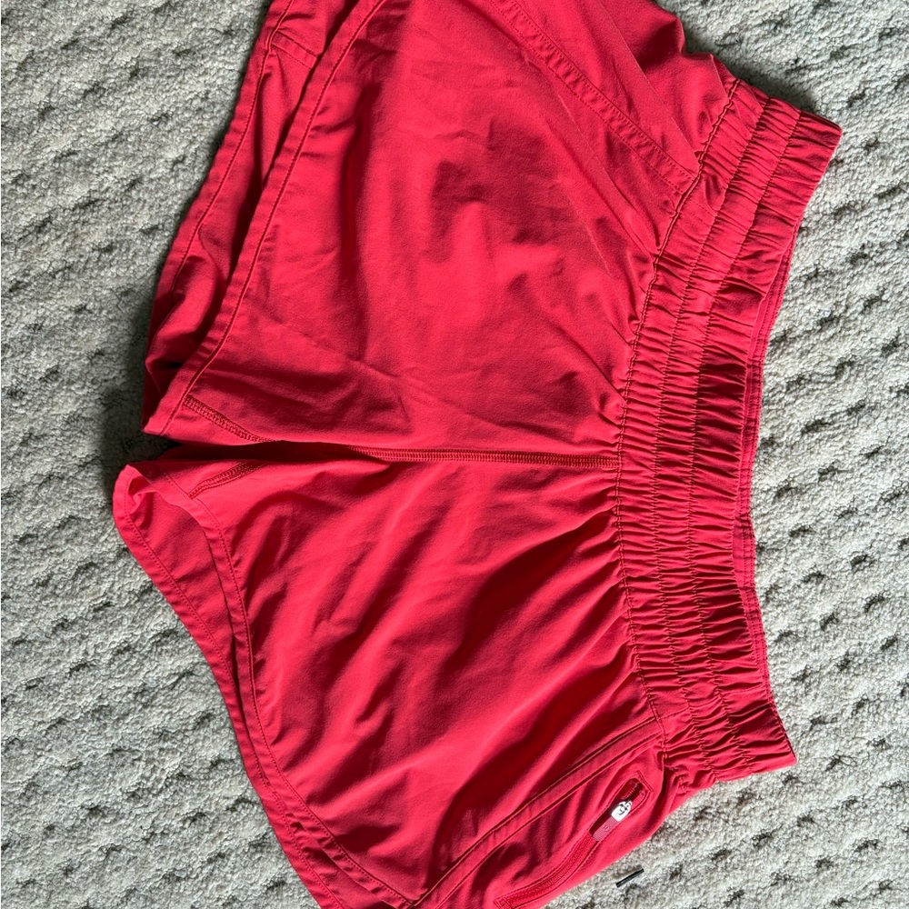 lululemon athletica Vibrant Red Athletic Shorts